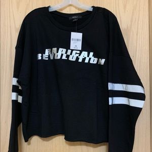 New Forever 21 Revolution Black Sweatshirt 2X